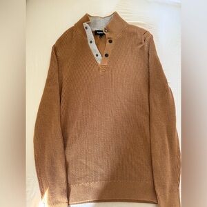 Express Tan and Gray Knit Cardigan